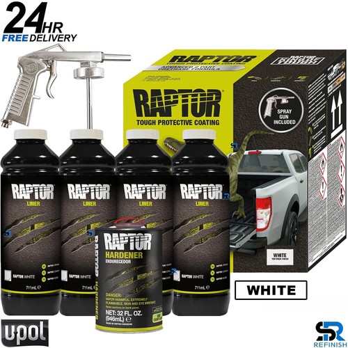 Pol raptor white bed liner - u-pol,